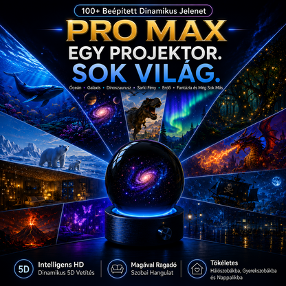 BVJ® 2026 PRO MAX 5D intelligens világprojektor🎁Több mint 100 magával ragadó világ létrehozása Bluetooth vezérléssel és hangeffektekkel