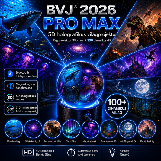 BVJ®  ❤️2026 PRO MAX 5D intelligens világprojektor Több mint 100 magával ragadó világ létrehozása Bluetooth vezérléssel és hangeffektekkel