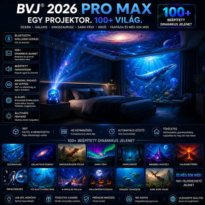 BVJ®  🦄2026 PRO MAX 5D intelligens világprojektor Több mint 100 magával ragadó világ létrehozása Bluetooth vezérléssel és hangeffektekkel