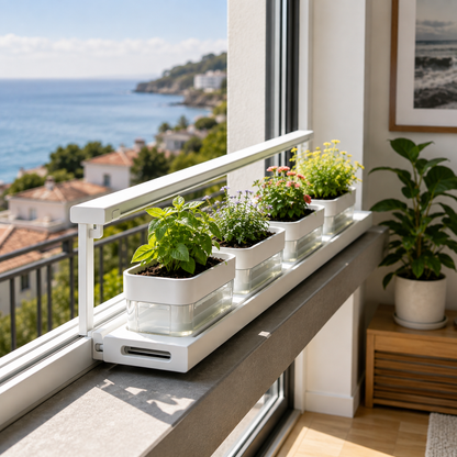 Window‑Sill Clip‑On Self‑Watering Plant Stand