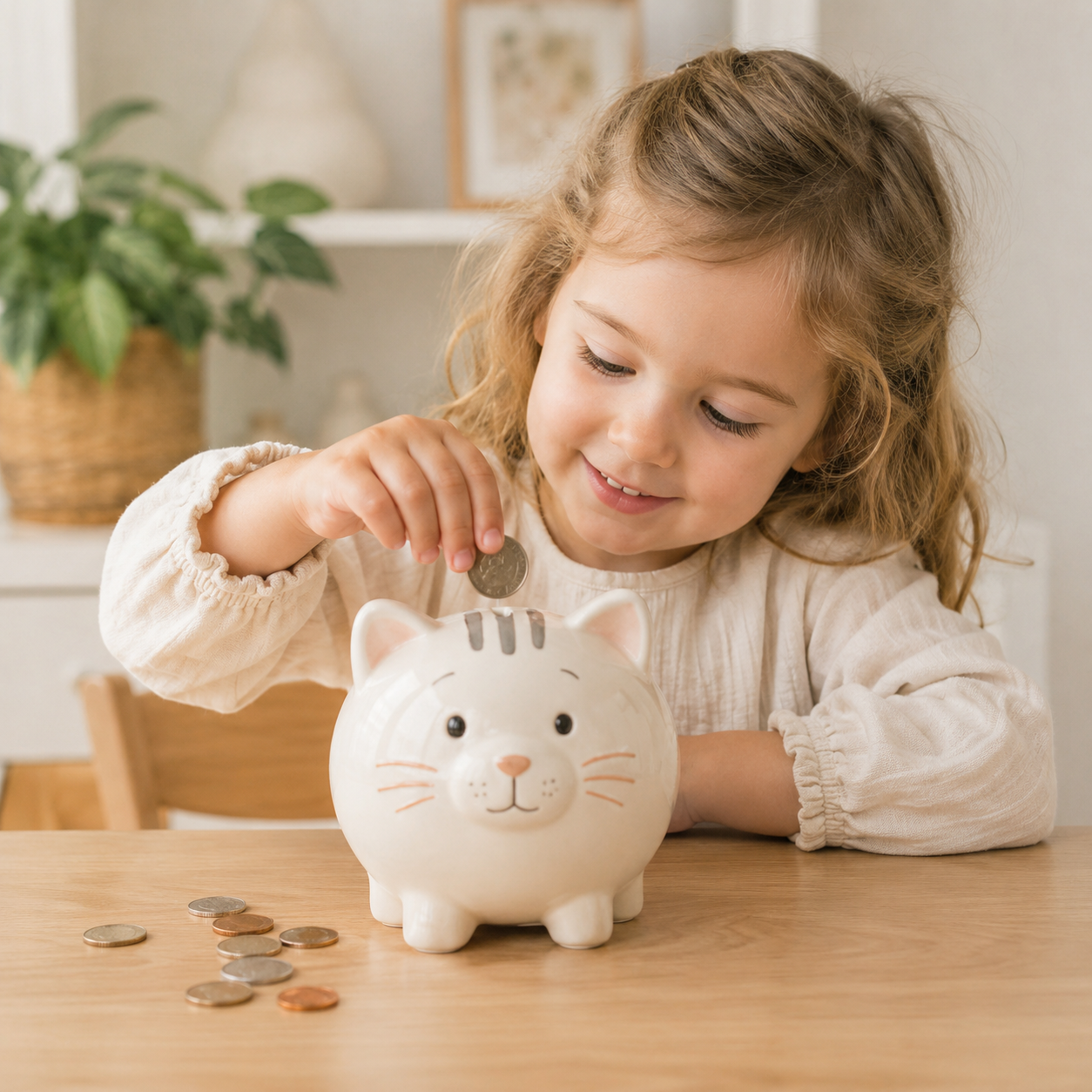 Ceramic Cat Piggy Bank