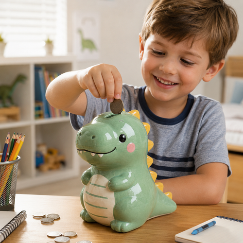 Ceramic Dinosaur Piggy Bank