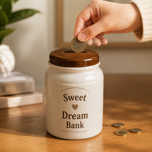 Ceramic Sweet Dream Bank Piggy Jar